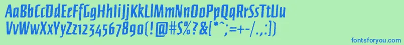 Ffnewberlinboldrough Font – Blue Fonts on Green Background