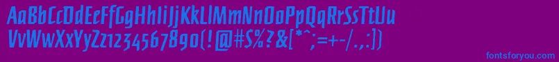 Ffnewberlinboldrough Font – Blue Fonts on Purple Background