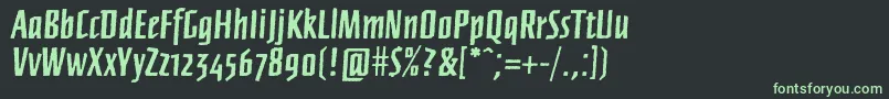 Ffnewberlinboldrough-fontti – vihreät fontit mustalla taustalla