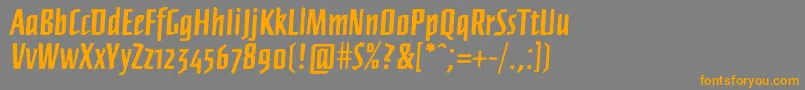 Ffnewberlinboldrough Font – Orange Fonts on Gray Background