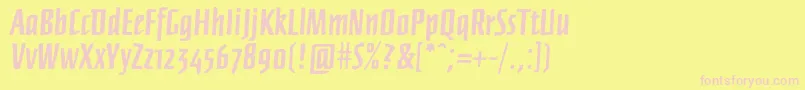 Ffnewberlinboldrough Font – Pink Fonts on Yellow Background