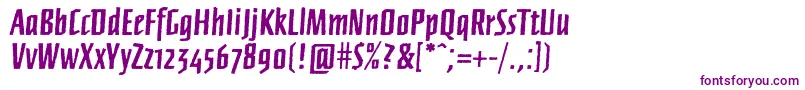Ffnewberlinboldrough-Schriftart – Violette Schriften auf weißem Hintergrund