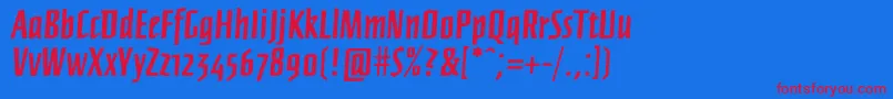 Ffnewberlinboldrough Font – Red Fonts on Blue Background