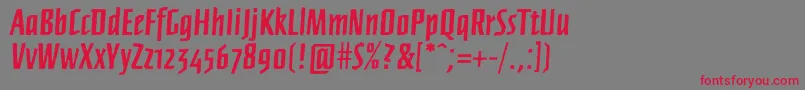 Ffnewberlinboldrough Font – Red Fonts on Gray Background