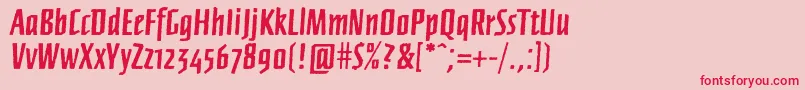 Ffnewberlinboldrough Font – Red Fonts on Pink Background