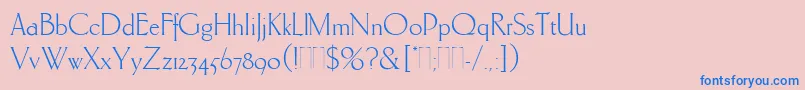 CarltonPlain Font – Blue Fonts on Pink Background