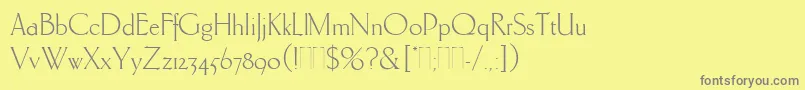 CarltonPlain Font – Gray Fonts on Yellow Background