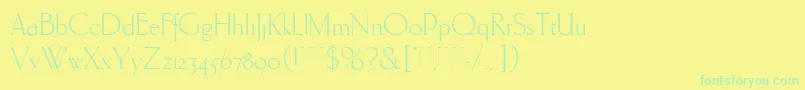 CarltonPlain Font – Green Fonts on Yellow Background