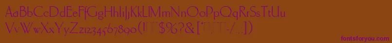 CarltonPlain Font – Purple Fonts on Brown Background