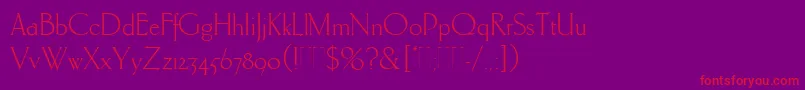 CarltonPlain Font – Red Fonts on Purple Background