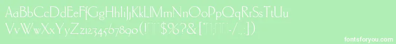 CarltonPlain Font – White Fonts on Green Background