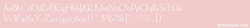 CarltonPlain Font – White Fonts on Pink Background