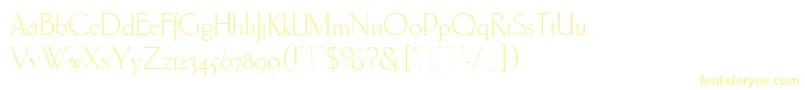 CarltonPlain Font – Yellow Fonts on White Background