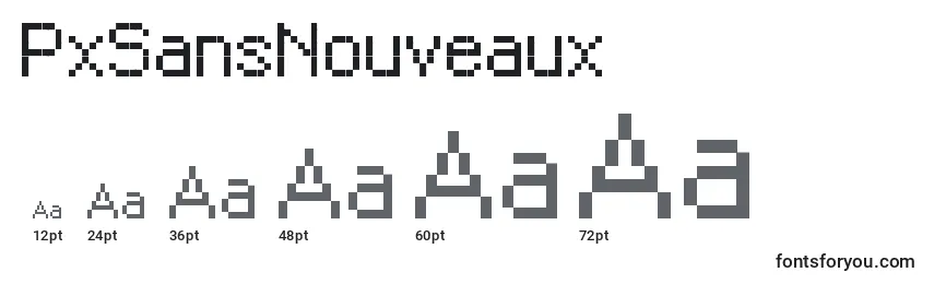 Размеры шрифта PxSansNouveaux