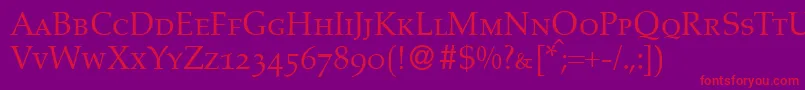 A760RomanSmcRegular Font – Red Fonts on Purple Background