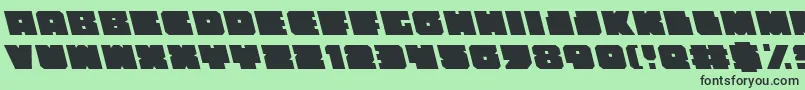 AnakefkaLeftalic Font – Black Fonts on Green Background