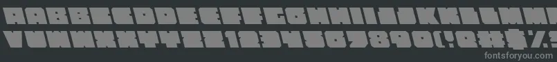 AnakefkaLeftalic Font – Gray Fonts on Black Background