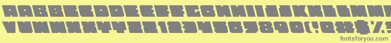フォントAnakefkaLeftalic – 黄色の背景に灰色の文字