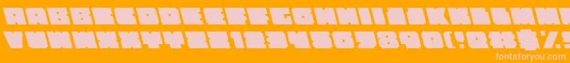 Подробнее о шрифте AnakefkaLeftalic Шрифт AnakefkaLeftalic – розовые шрифты на оранжевом фоне