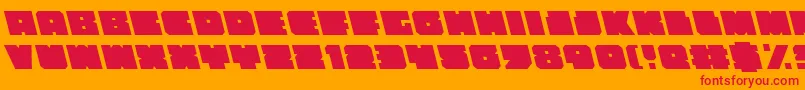 AnakefkaLeftalic Font – Red Fonts on Orange Background