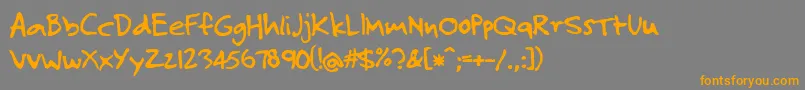 JosefXuerebsTwoAndAHalfMen Font – Orange Fonts on Gray Background