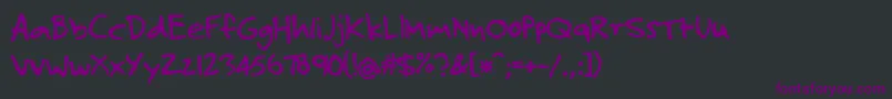 JosefXuerebsTwoAndAHalfMen-fontti – violetit fontit mustalla taustalla