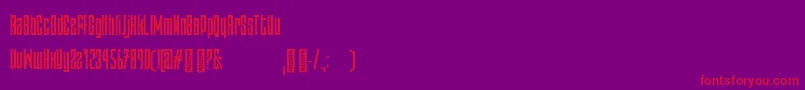 Police GestaltRegular – polices rouges sur fond violet
