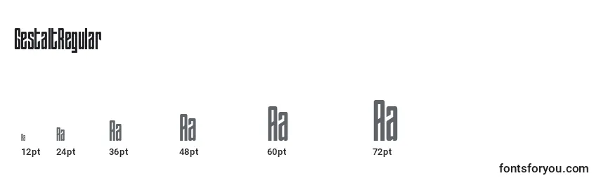 Размеры шрифта GestaltRegular