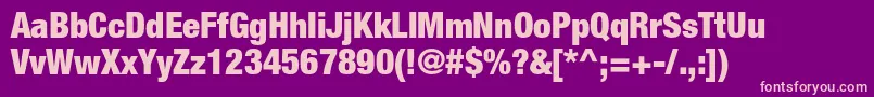 HelveticaneueltstdBlkcn Font – Pink Fonts on Purple Background