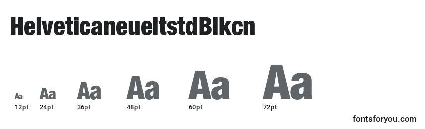 Размеры шрифта HelveticaneueltstdBlkcn