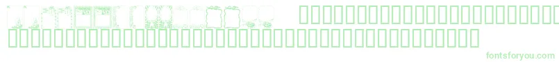 KrHolidayFrames1 Font – Green Fonts on White Background