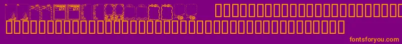 KrHolidayFrames1 Font – Orange Fonts on Purple Background