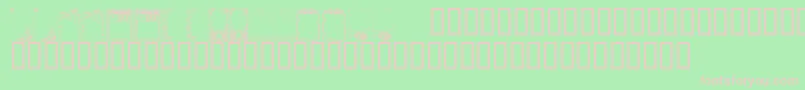 KrHolidayFrames1 Font – Pink Fonts on Green Background