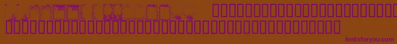 KrHolidayFrames1 Font – Purple Fonts on Brown Background
