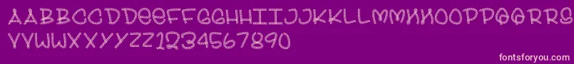 Bling Font – Pink Fonts on Purple Background