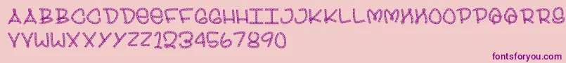 Bling-fontti – violetit fontit vaaleanpunaisella taustalla