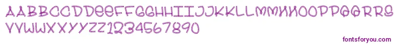 Bling Font – Purple Fonts on White Background