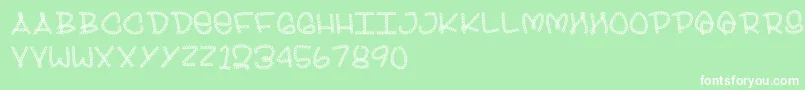 Bling-fontti – valkoiset fontit vihreällä taustalla