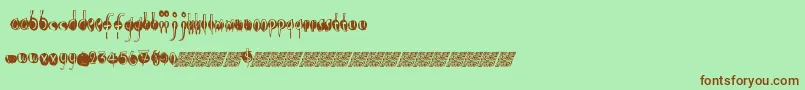 Openlounge Font – Brown Fonts on Green Background