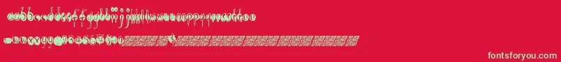 Openlounge Font – Green Fonts on Red Background