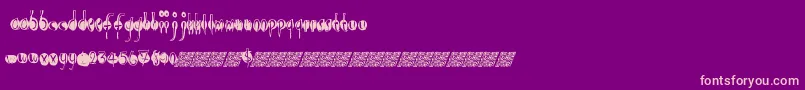 Openlounge Font – Pink Fonts on Purple Background