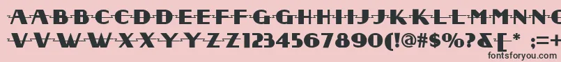 フォントRadio ffy – ピンクの背景に黒い文字