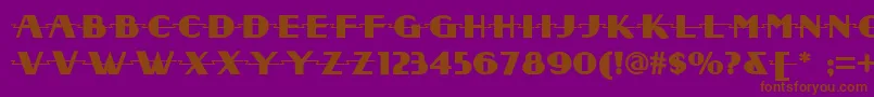 Radio ffy Font – Brown Fonts on Purple Background