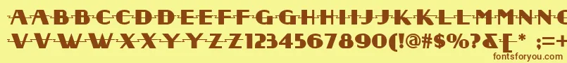 Radio ffy Font – Brown Fonts on Yellow Background