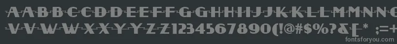 フォントRadio ffy – 黒い背景に灰色の文字