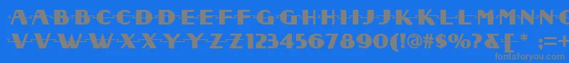 Radio ffy Font – Gray Fonts on Blue Background