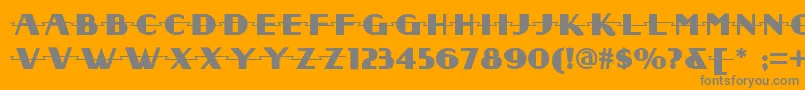 フォントRadio ffy – オレンジの背景に灰色の文字