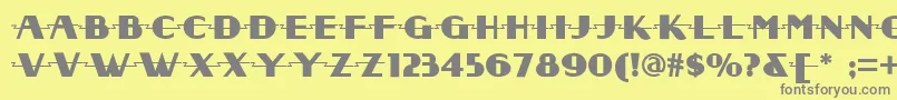 Radio ffy Font – Gray Fonts on Yellow Background