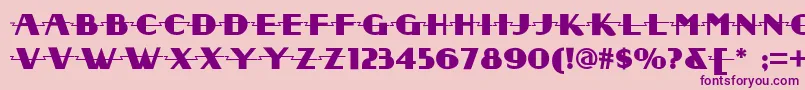 Radio ffy Font – Purple Fonts on Pink Background