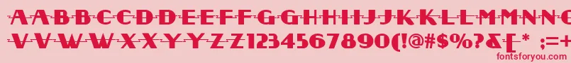 フォントRadio ffy – ピンクの背景に赤い文字